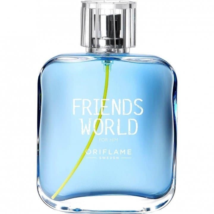 Friends World for Him by Oriflame perfume bottle